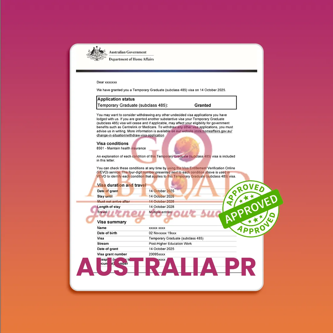 International students reviewing visa approval documents together